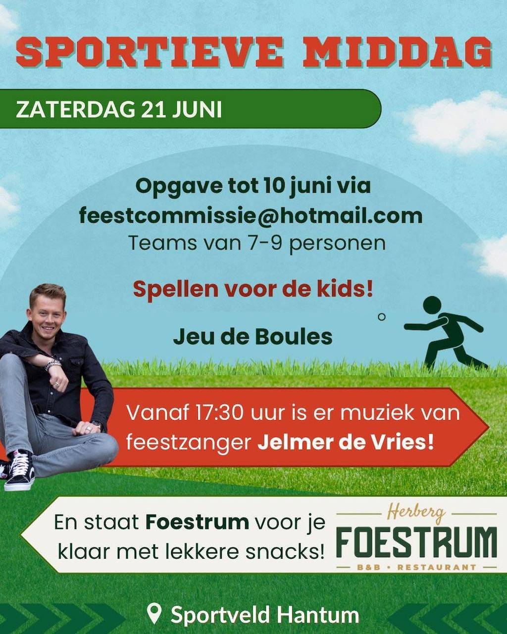 Feestelijke zaterdag! 21 juni a.s.