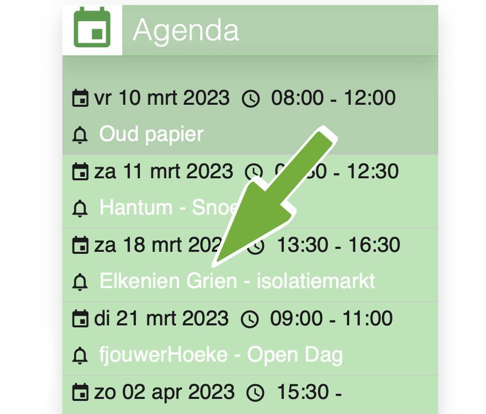 Klik op de link in de agenda